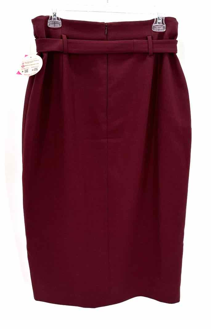 Size 12 White House Black Market Burgundy Skirt