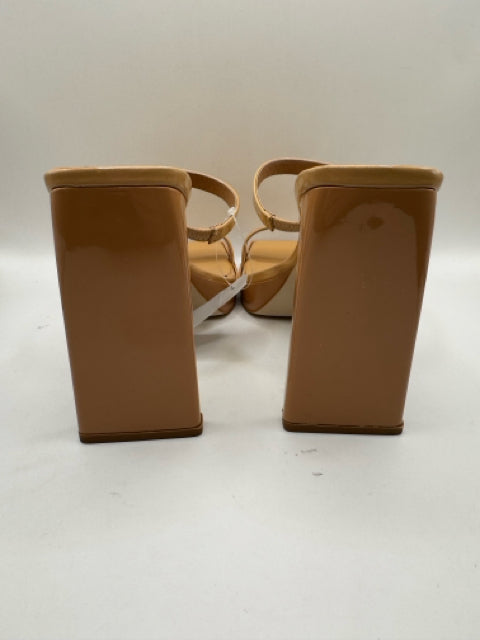 Shoe Size 10 JEFFREY CAMPBELL Tan PATENT Sandals