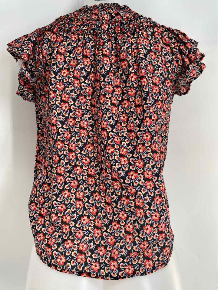 Size XS Navy Print Shirt
