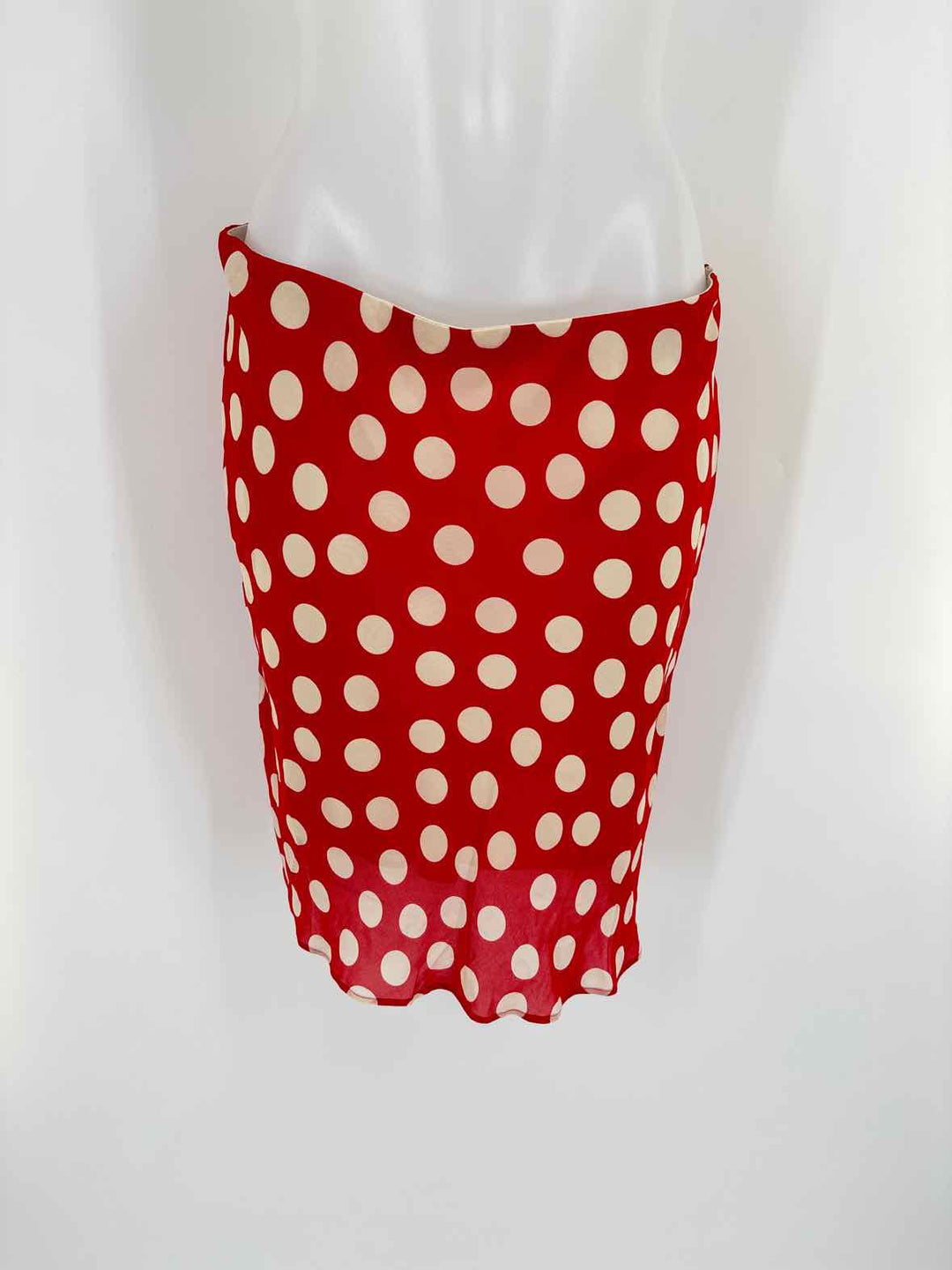 Size M J Crew Red Print Skirt