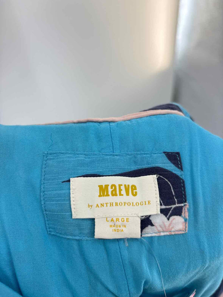Size L MAEVE Blue Print Dress