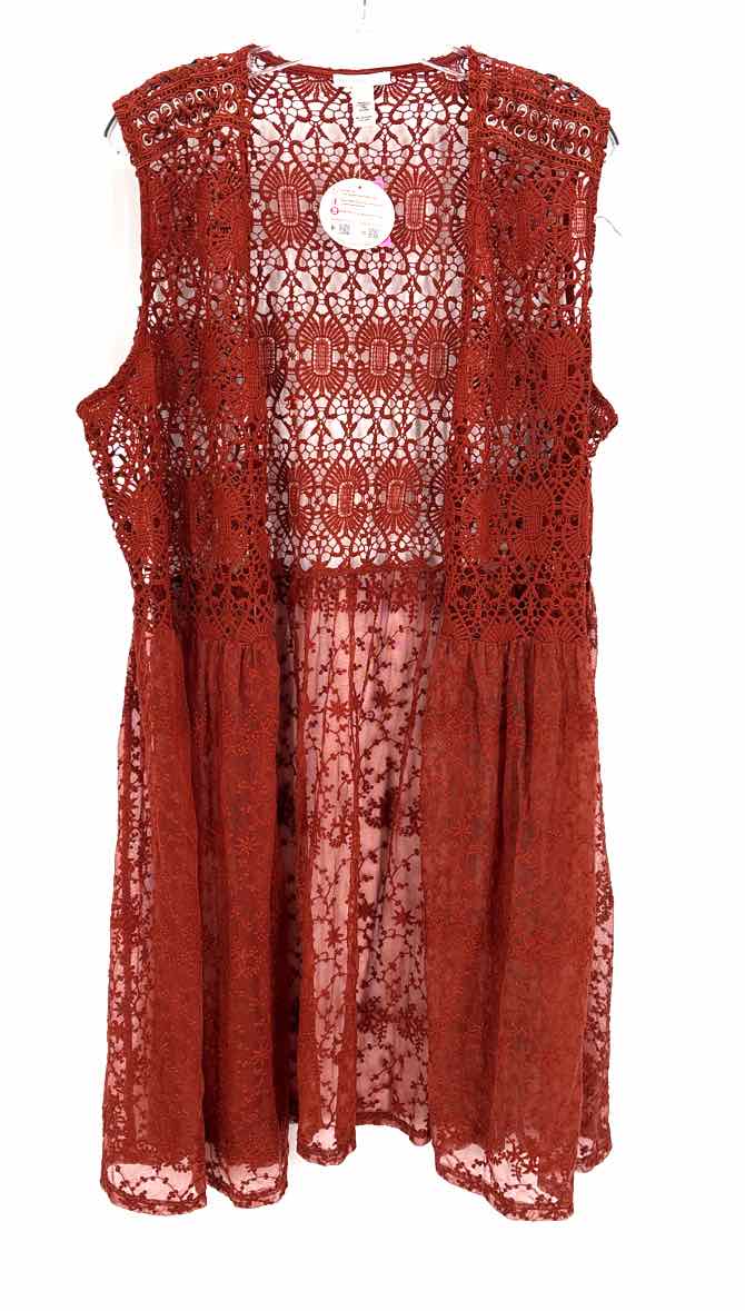 Size 18/20 CATO Rust Lace Vest