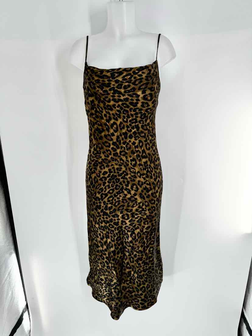 Size XS ZARA Tan Sateen Dress