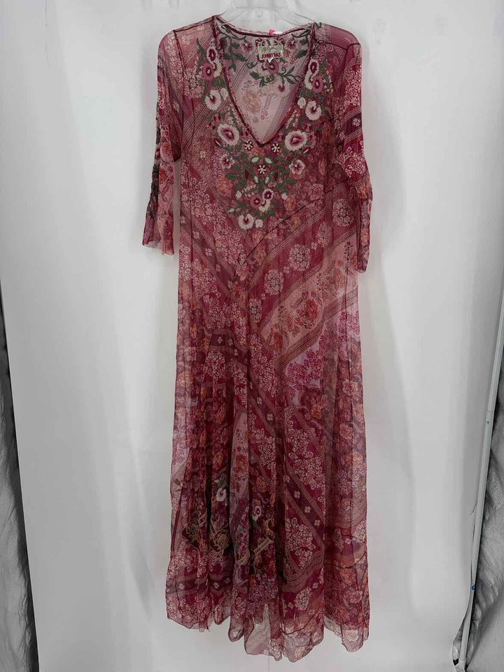 Size M Johnny Was Wine Dress