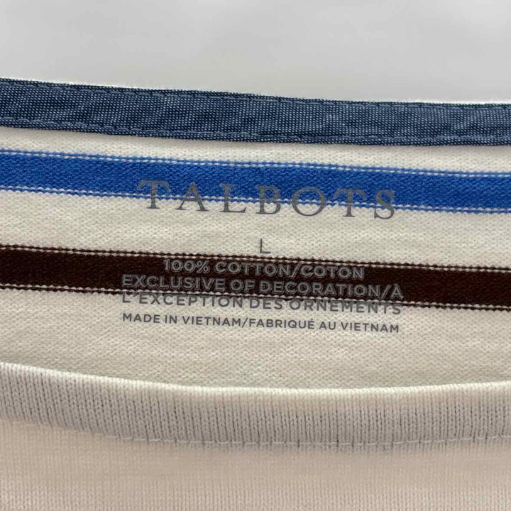 Size L Talbots Ivory Cotton Shirt