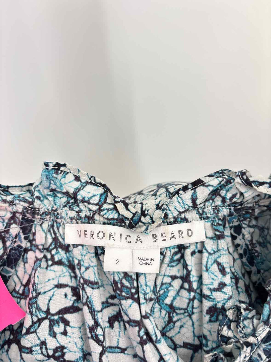 Size 2 VERONICA BEARD Blue Print Dress
