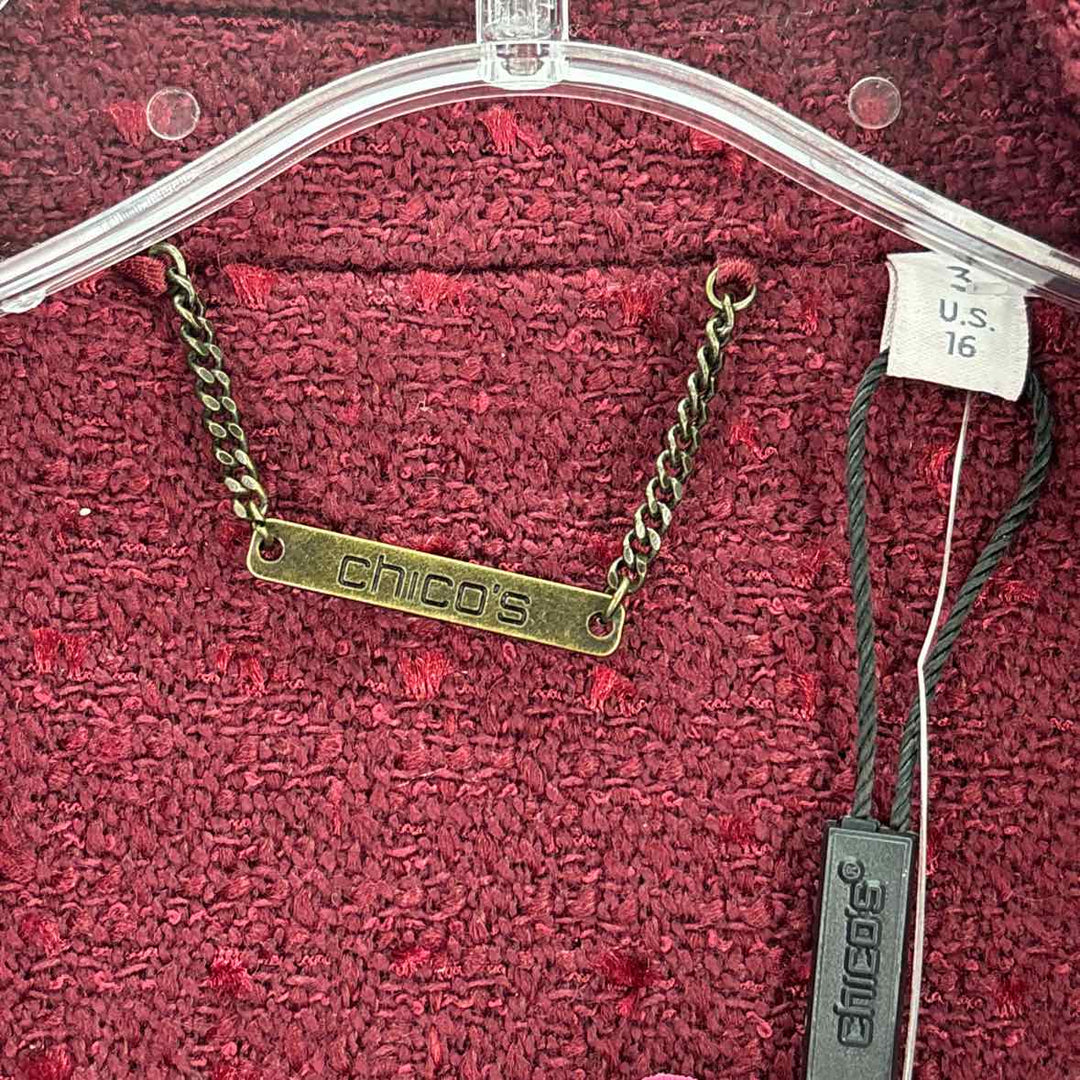 Size XL Chico's Burgundy Blazer