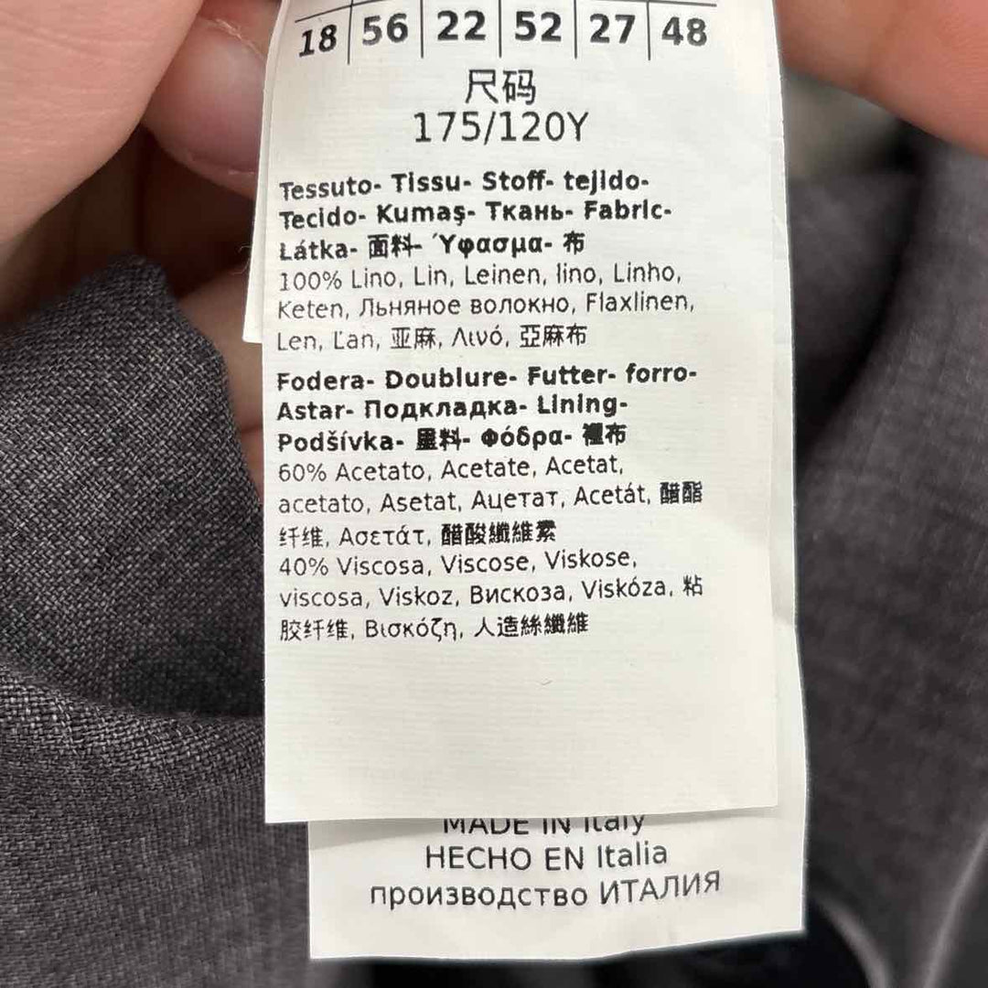 Size 1X MARINA RINALDI Gray Linen Blazer