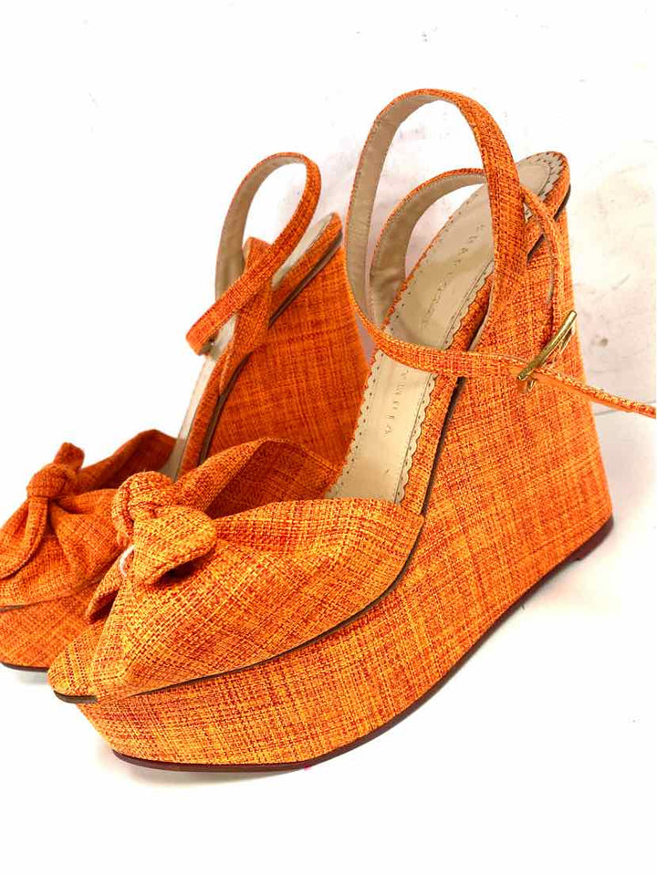 Shoe Size 39 CHARLOTTE OLYMPIA Orange Luxury - Sandals