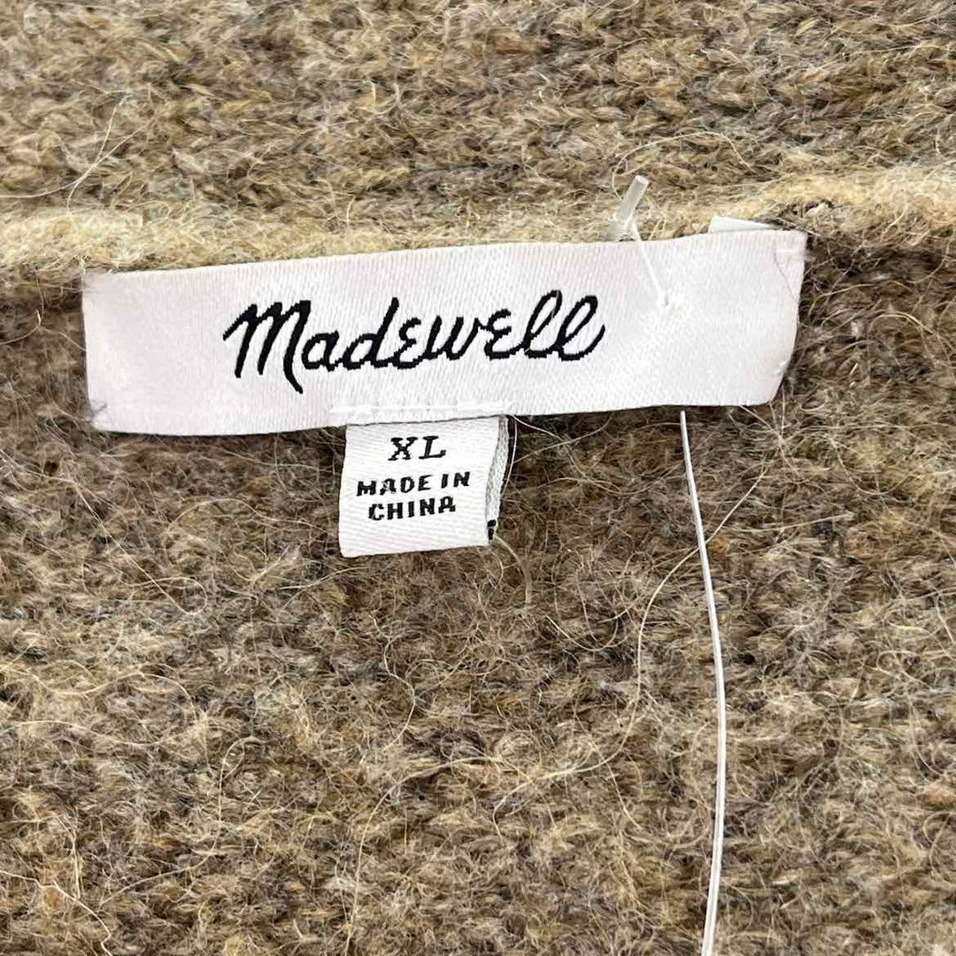 Size XL MADEWELL Brown Cardigan