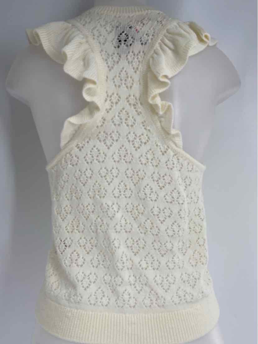Size S MAEVE Ivory Knit Shirt