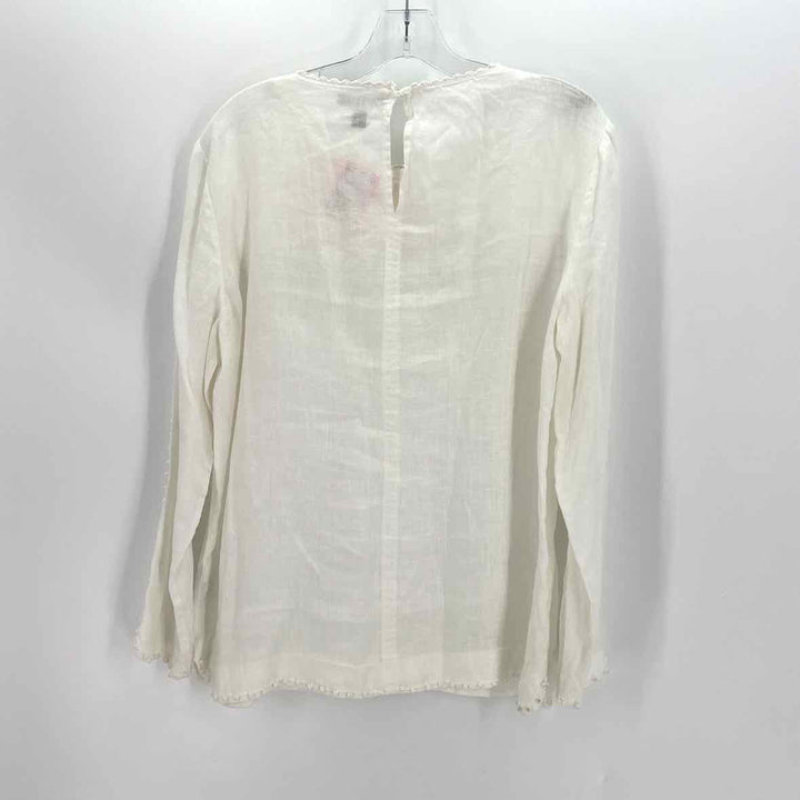 Size 12 J Crew White Linen Shirt