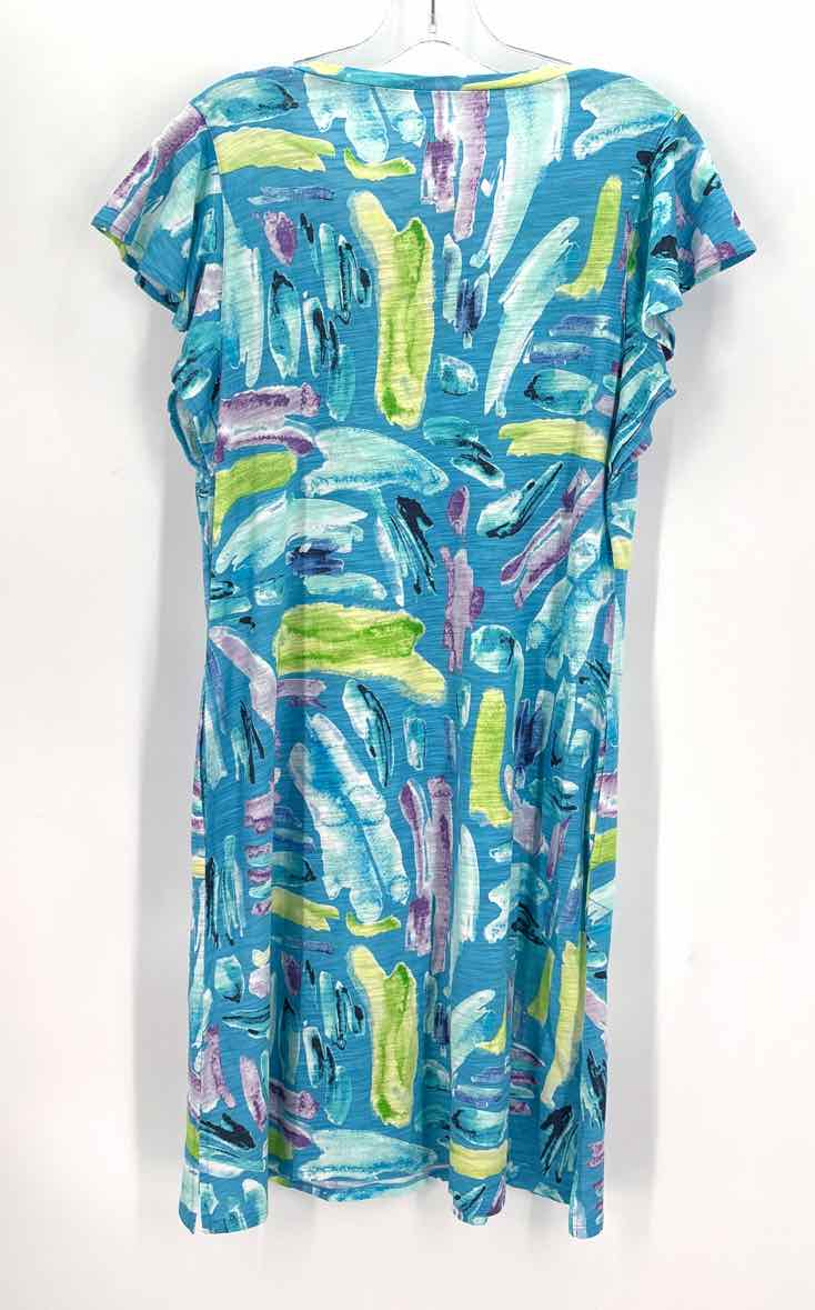 Size M Blue Print Dress