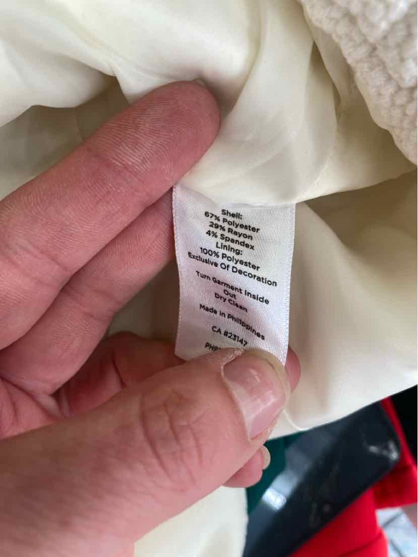 Size 4 Talbots Cream Jacket