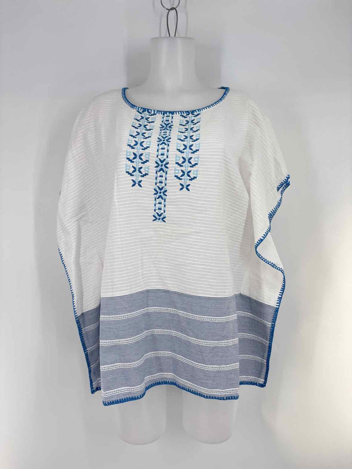 Size S J MARIE White Print Coverup