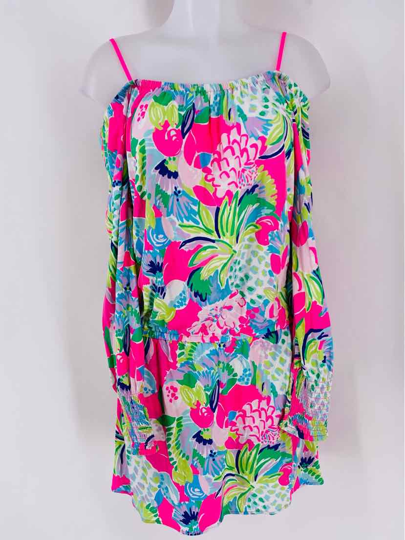 Size M Lilly Pulitzer Multi-Color Cotton Dress