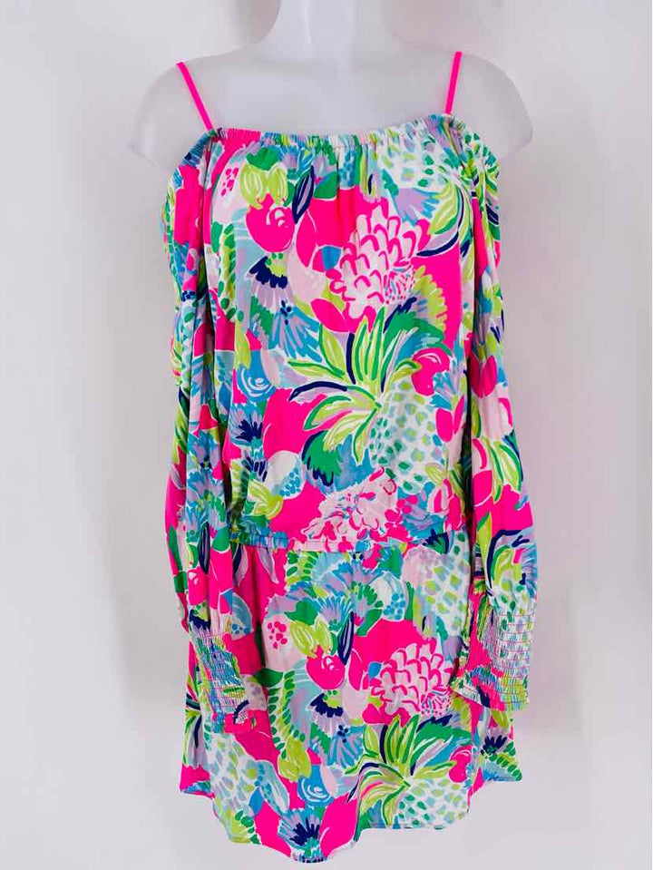 Size M Lilly Pulitzer Multi-Color Cotton Dress