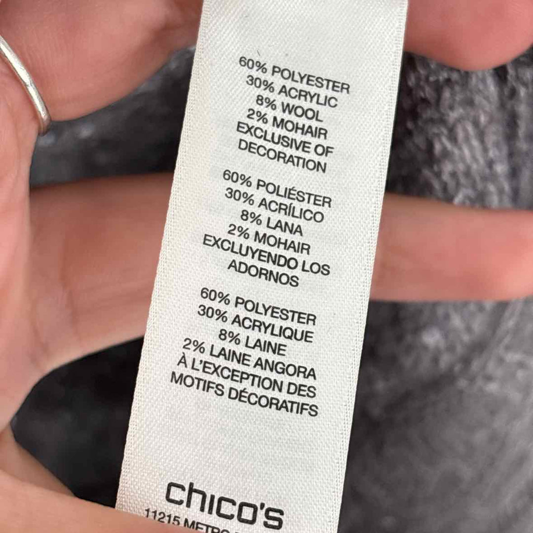 Size M Chico's Silver Sweater