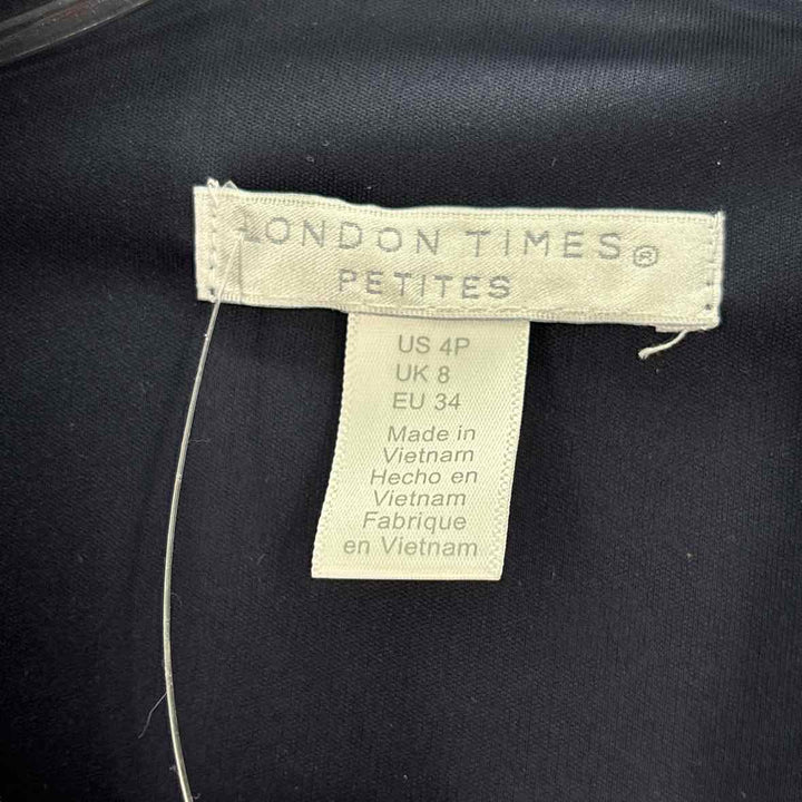 Size 4 LONDON TIMES Navy Dress