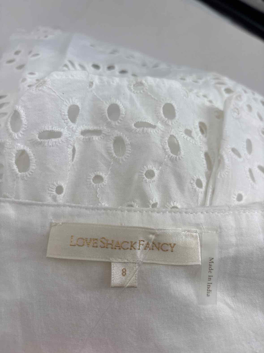 Size 8 LOVE SHACK FANCY White Lace Skirt