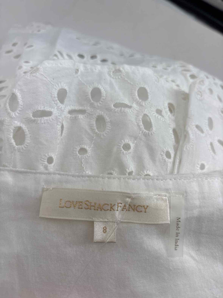 Size 8 LOVE SHACK FANCY White Lace Skirt