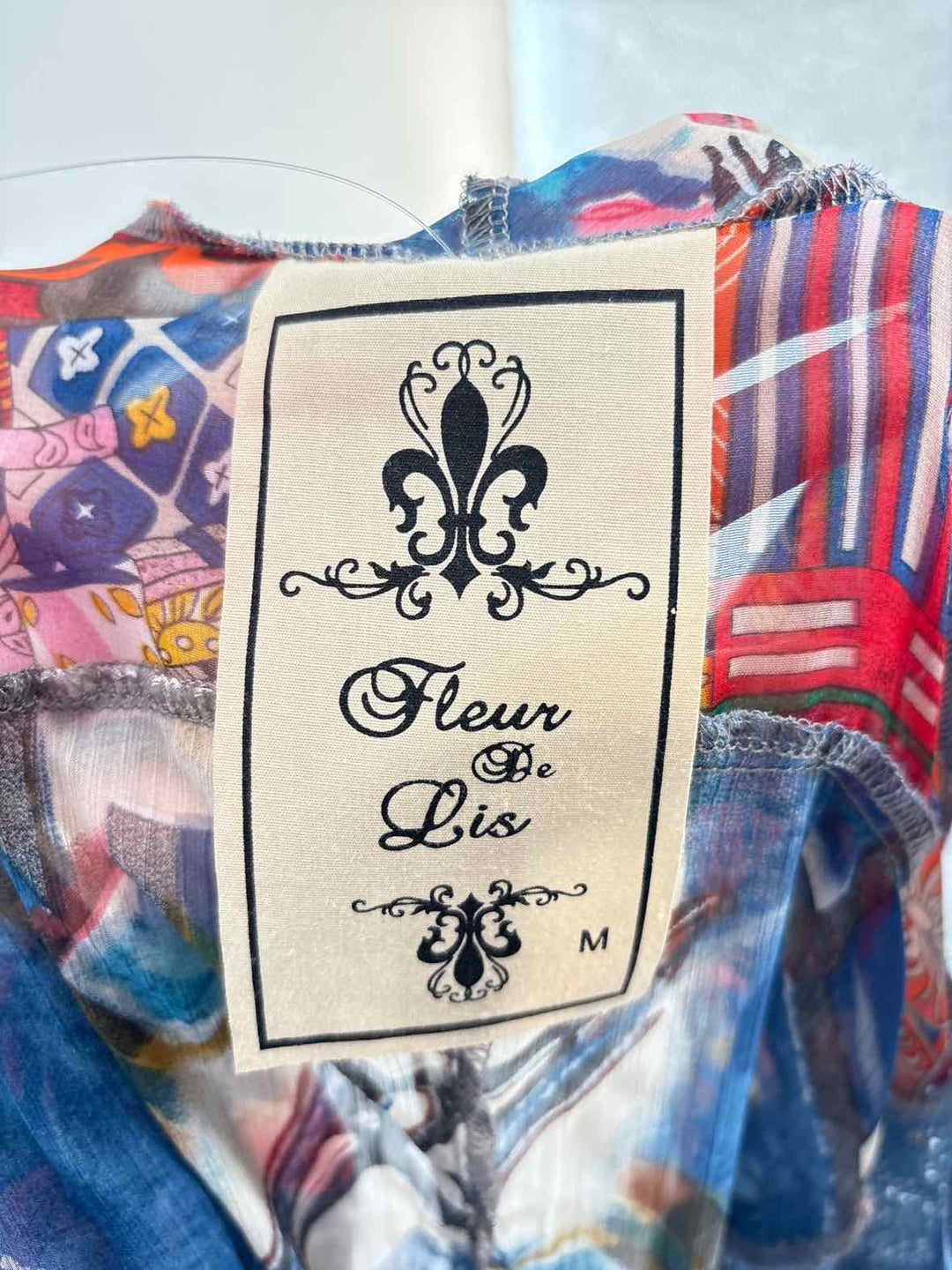Size M Blue Print Shirt