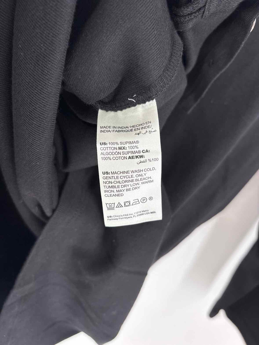 Size L Chico's Black Shirt