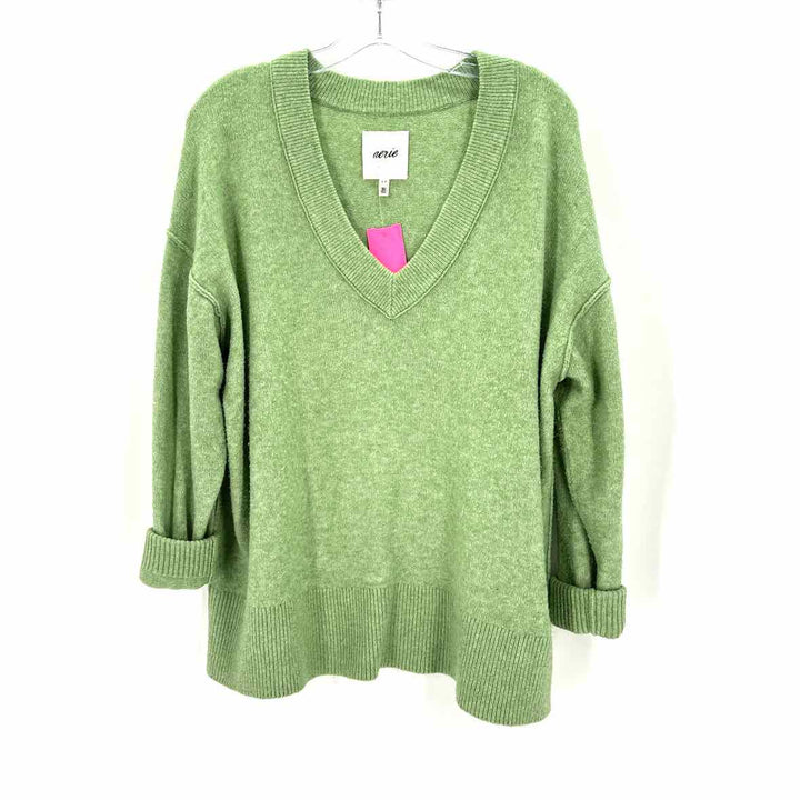 Size XS AERIE Green Knit Sweater