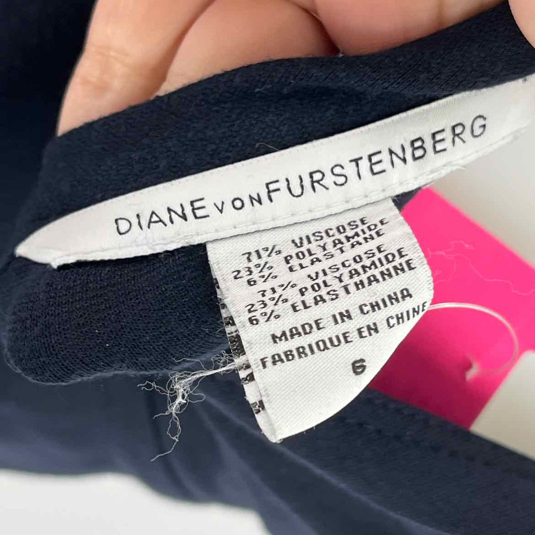 Size 6 DIANE VON FURSTENBERG Navy Dress