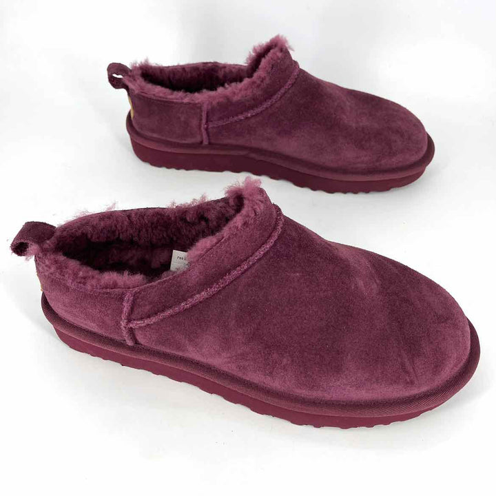 Shoe Size 8 Ugg Burgundy Leather Clogs