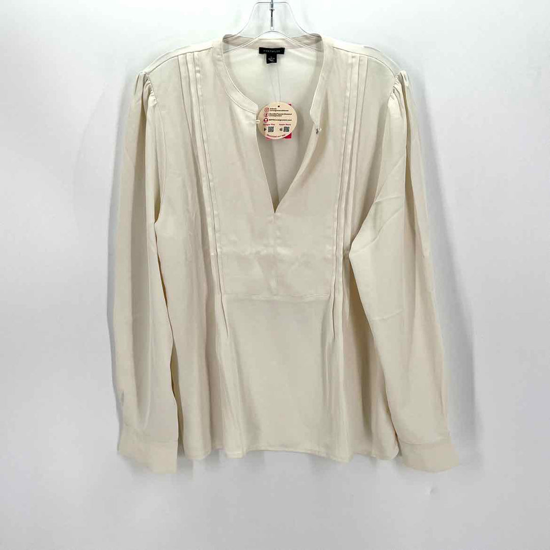 Size L Ann Taylor Cream Shirt