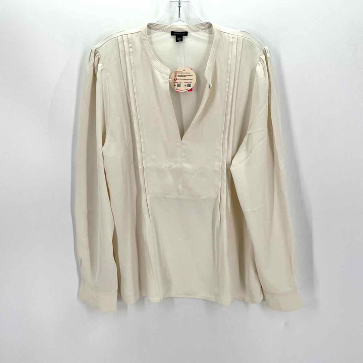 Size L Ann Taylor Cream Shirt