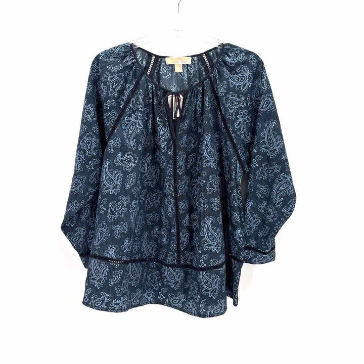 Size S Michael Kors Navy Print Shirt