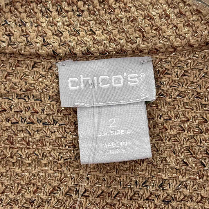 Size L Chico's Gold Cardigan