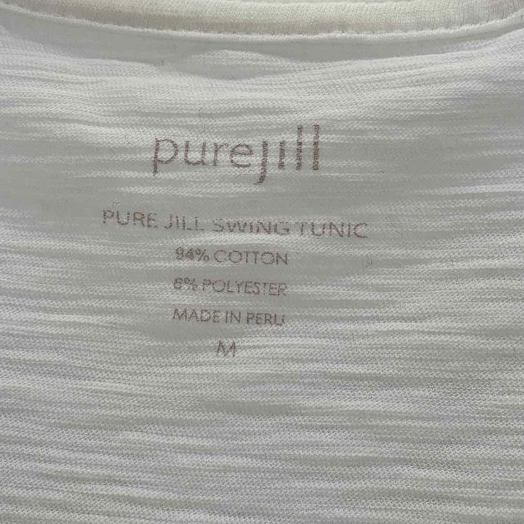 Size M J JILL White Knit Shirt