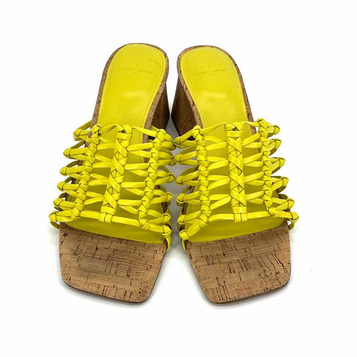 Shoe Size 9.5 MARC FISHER Yellow Leather Heels