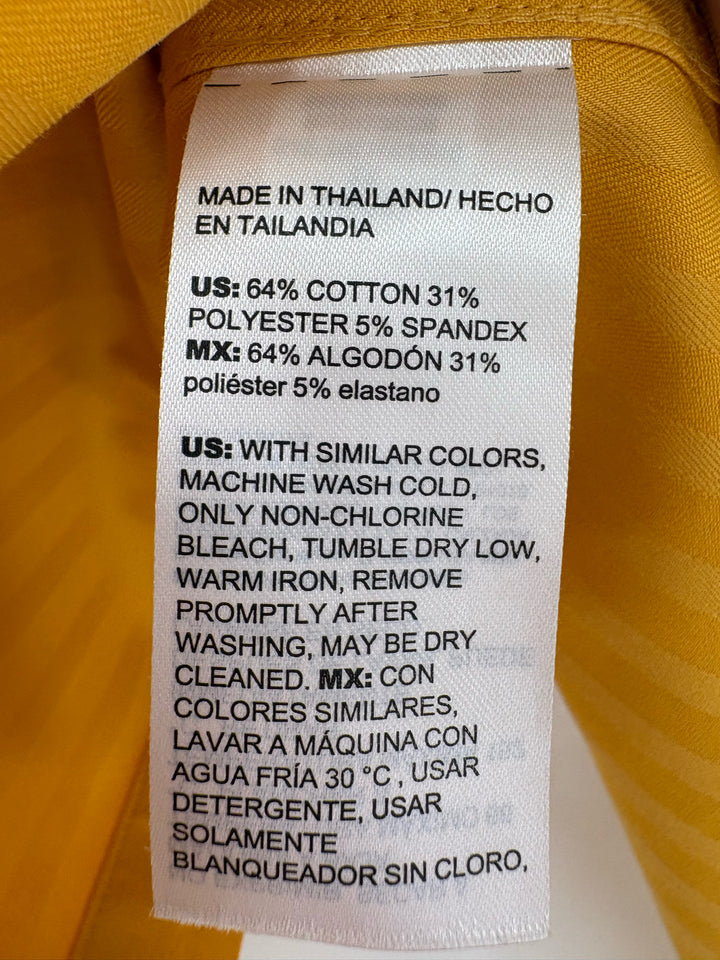 Size L Chico's Mustard Cotton Shirt