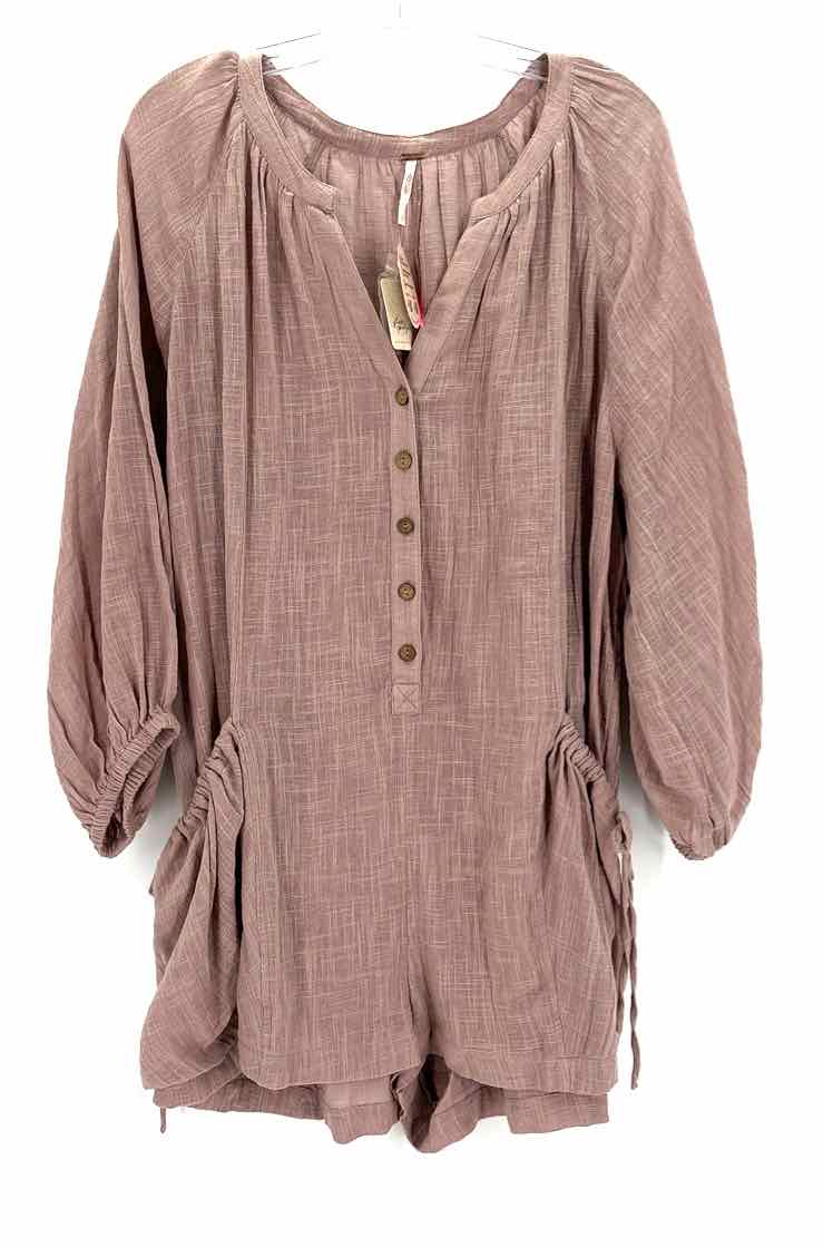 Size L FREE PEOPLE Mauve Cotton Shirt