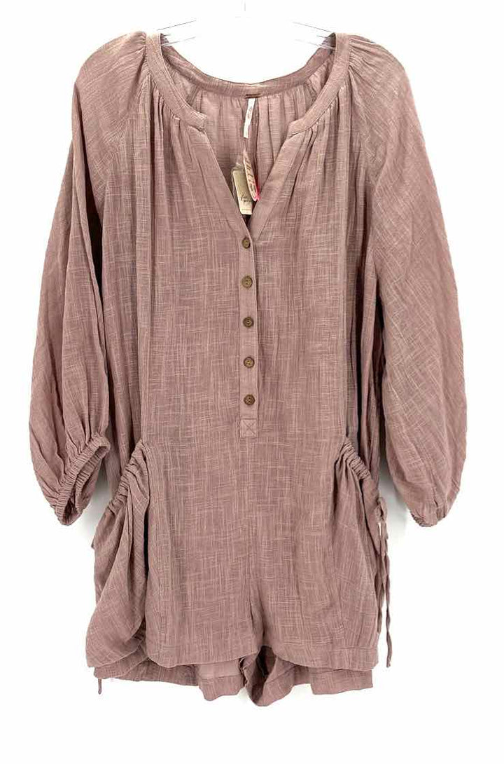 Size L FREE PEOPLE Mauve Cotton Shirt