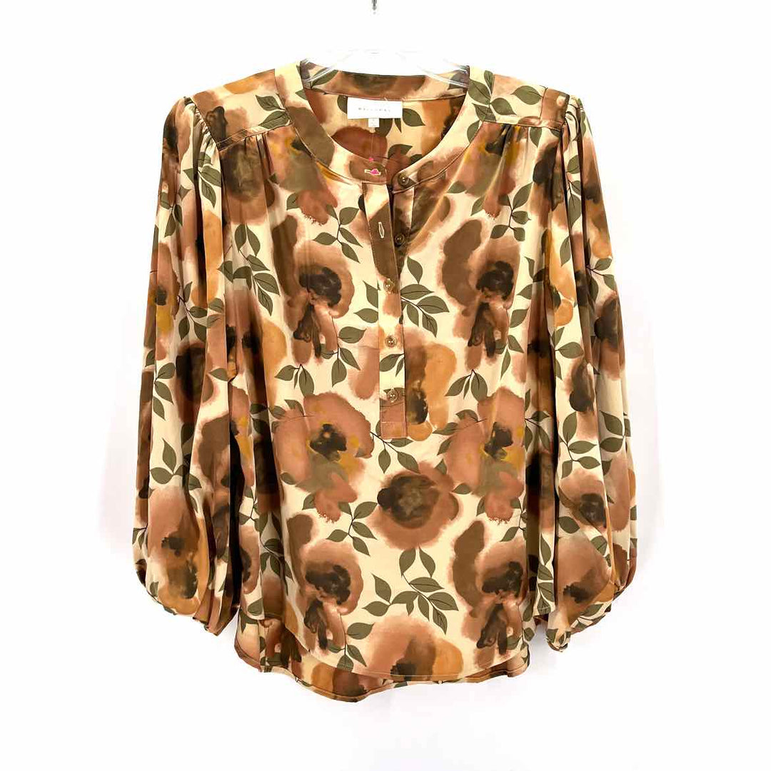 Size S MELLODAY Bronze Sateen Shirt