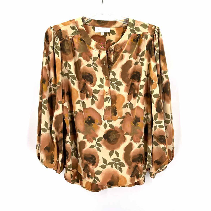 Size S MELLODAY Bronze Sateen Shirt