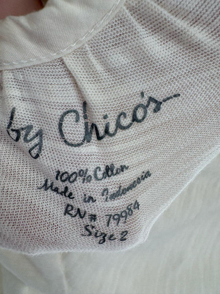 Size L Chico's Cream Shirt