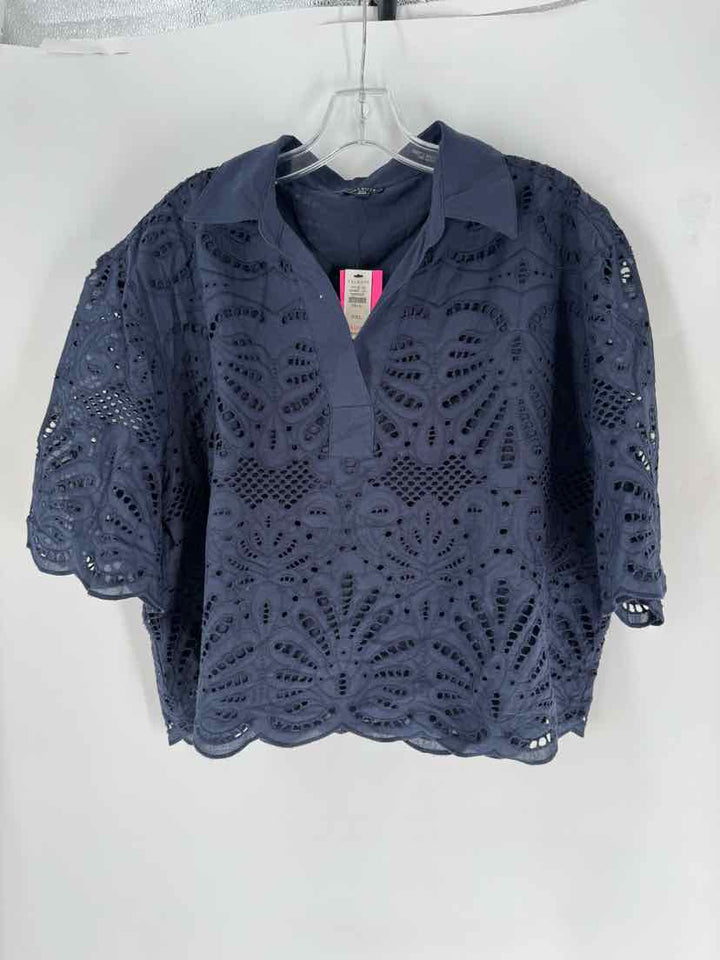Size XL Talbots Navy Lace Shirt
