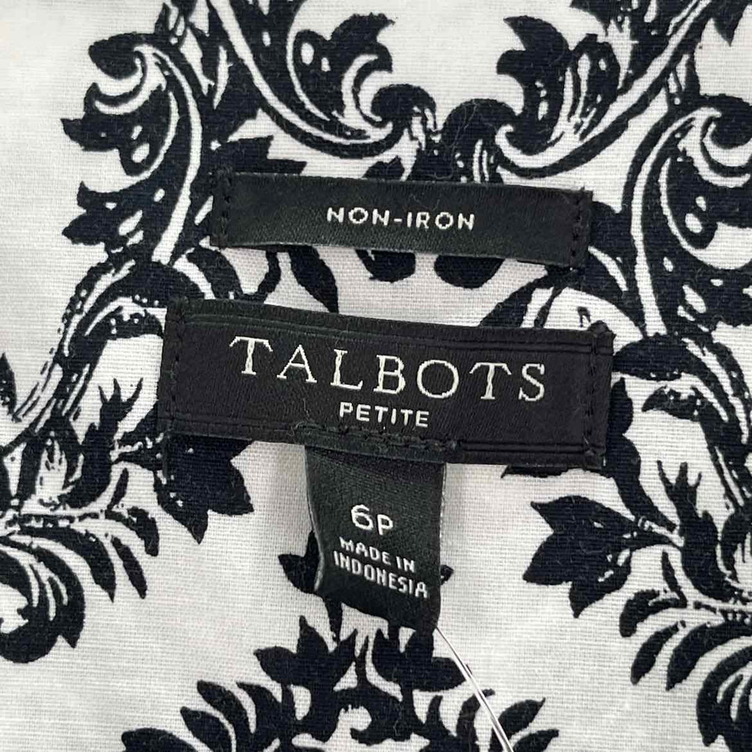 Size 6 Talbots Black/White Shirt