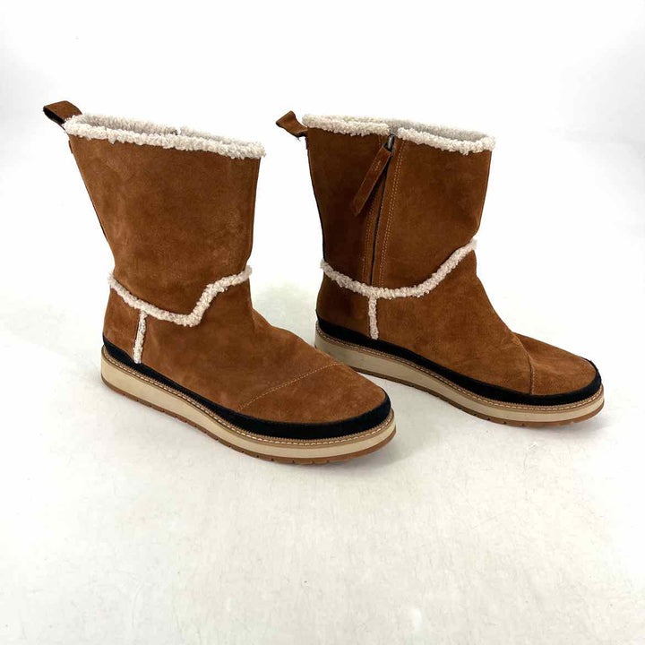 Shoe Size 9 Toms Brown Suede Boots