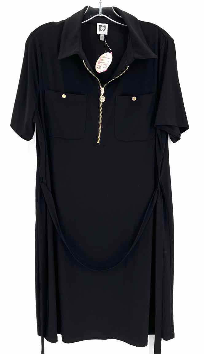 Size 1X Anne Klein Black Dress