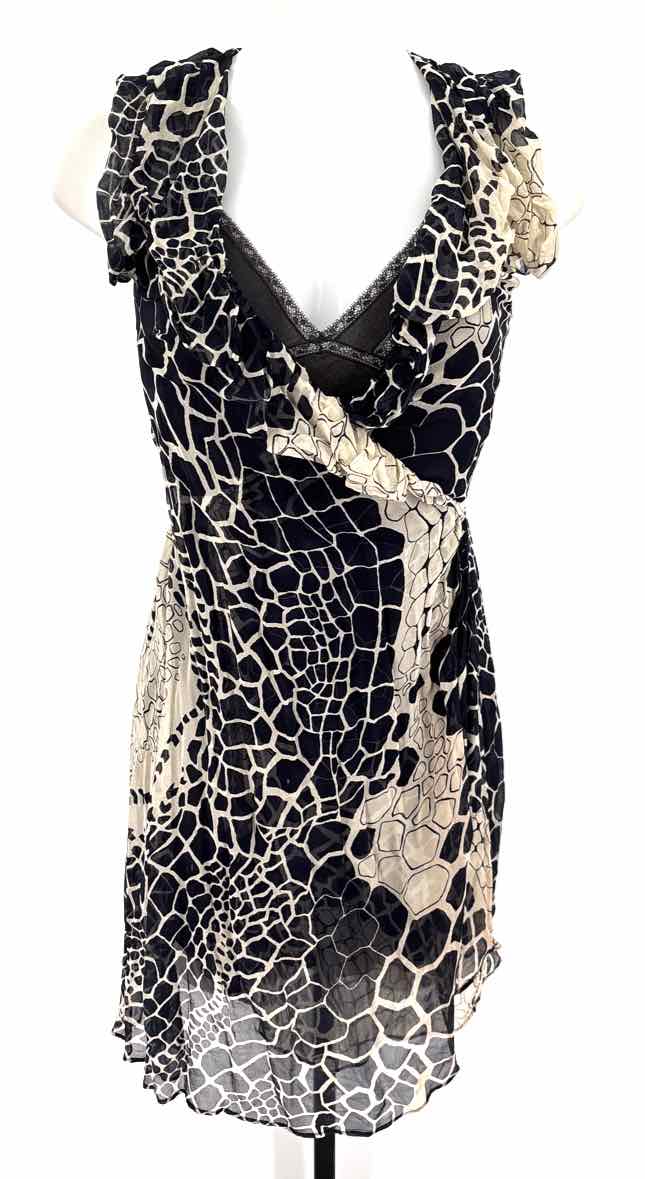 Size 4 ALL SAINTS Navy Print Dress