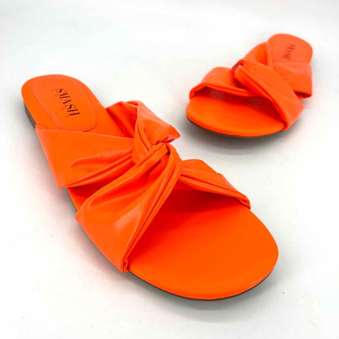 Shoe Size 11 Orange Faux Leather Sandals