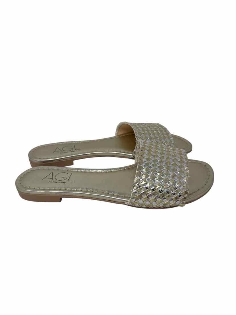 Shoe Size 39 AGL Silver Sandals