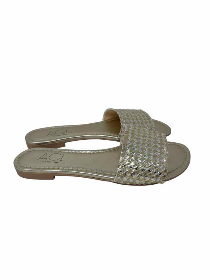 Shoe Size 39 AGL Silver Sandals